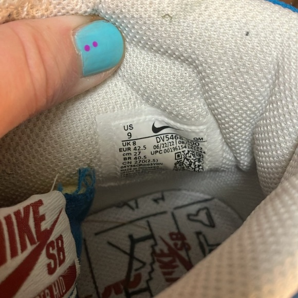 Nike SB Zoom Blazer Mid size 9M/10.5W teal gum - Picture 6 of 7